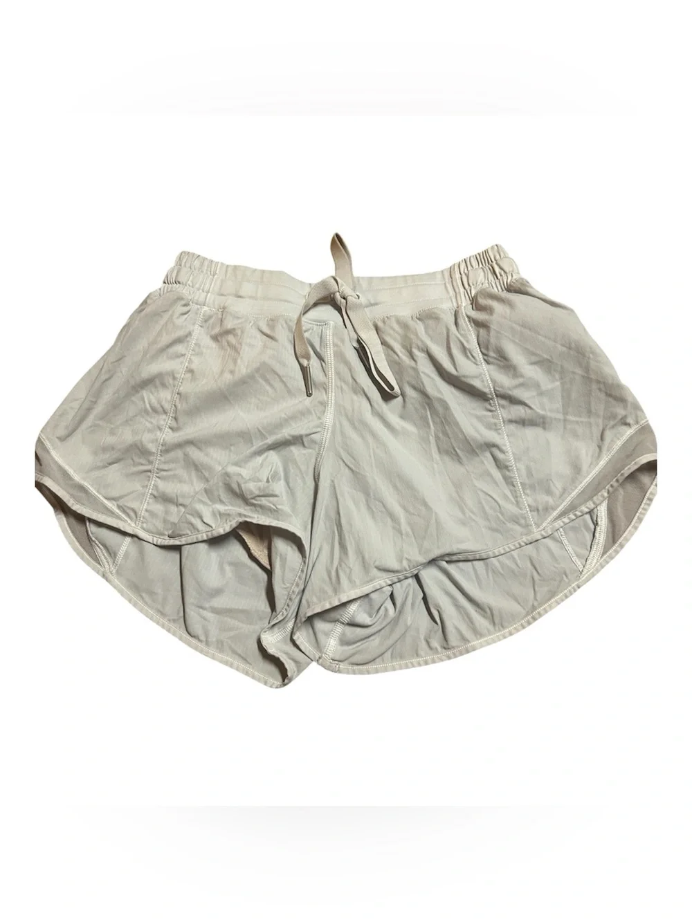 lululemon athletica Women's Cream Athletic Running Shorts